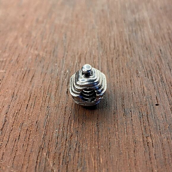 Vintage 925 Sterling Silver Pampered Chef Deep Covered Baker Slide Charm - Picture 2 of 4